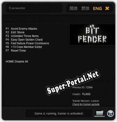 Трейнер для Everwarder [v1.0.1]