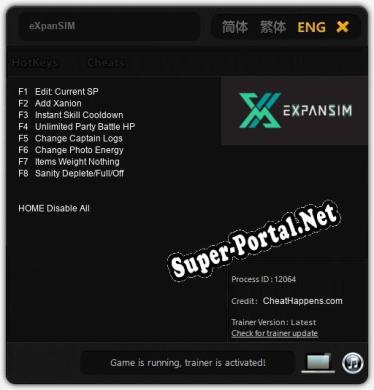 eXpanSIM: Читы, Трейнер +8 [CheatHappens.com]