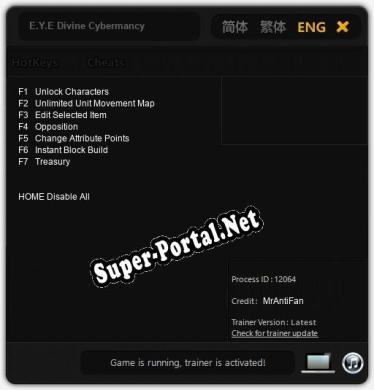 E.Y.E Divine Cybermancy: Трейнер +7 [v1.8]