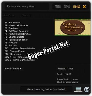 Fantasy Mercenary Wars: Трейнер +14 [v1.8]