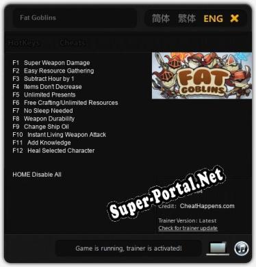 Fat Goblins: Трейнер +12 [v1.9]