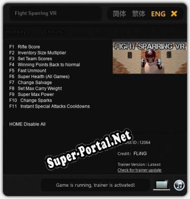 Fight Sparring VR: Читы, Трейнер +11 [FLiNG]