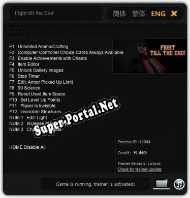 Трейнер для Fight till the End [v1.0.2]