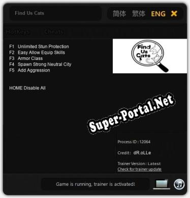 Find Us Cats: ТРЕЙНЕР И ЧИТЫ (V1.0.11)