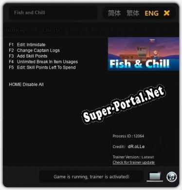 Fish and Chill: ТРЕЙНЕР И ЧИТЫ (V1.0.59)
