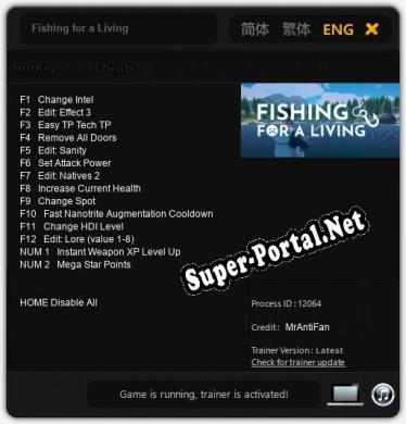 Fishing for a Living: Трейнер +14 [v1.9]