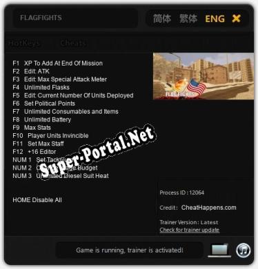 FLAGFIGHTS: Трейнер +15 [v1.2]