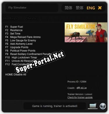 Fly Simulator: Читы, Трейнер +12 [dR.oLLe]