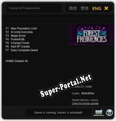 Forest of Frequencies: Трейнер +7 [v1.1]