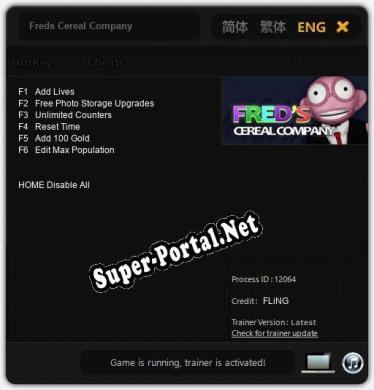 Трейнер для Freds Cereal Company [v1.0.5]