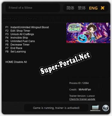 Friend of a Slime: ТРЕЙНЕР И ЧИТЫ (V1.0.1)