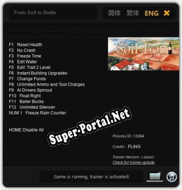 Трейнер для From Soil to Bottle [v1.0.5]