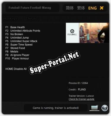 Futuball Future Football Manager Game: Трейнер +10 [v1.1]