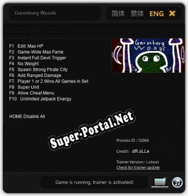 Garenburg Woods: ТРЕЙНЕР И ЧИТЫ (V1.0.17)