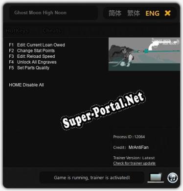 Ghost Moon High Noon: ТРЕЙНЕР И ЧИТЫ (V1.0.67)