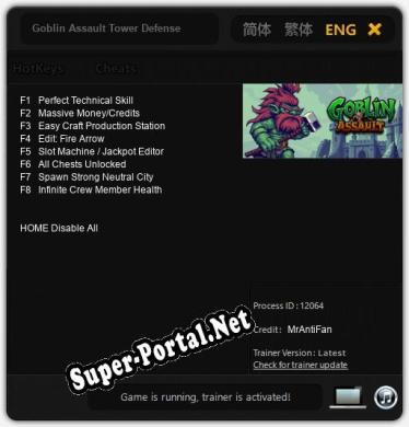 Goblin Assault Tower Defense: ТРЕЙНЕР И ЧИТЫ (V1.0.75)