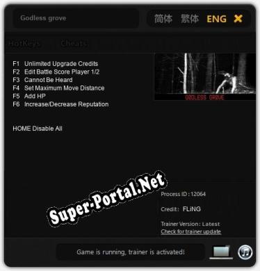 Трейнер для Godless grove [v1.0.4]