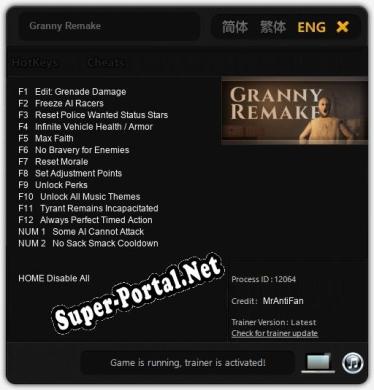 Granny Remake: Читы, Трейнер +14 [MrAntiFan]