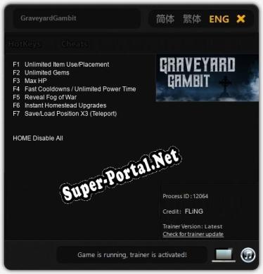 GraveyardGambit: Читы, Трейнер +7 [FLiNG]