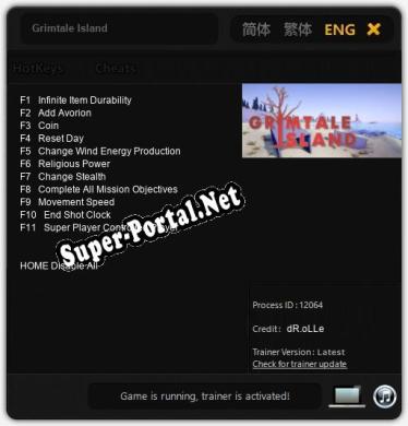 Трейнер для Grimtale Island [v1.0.4]