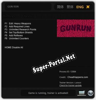 GUN RUN: Трейнер +6 [v1.9]