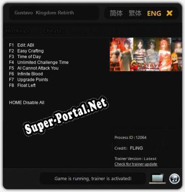 Gustavo Kingdom Rebirth: ТРЕЙНЕР И ЧИТЫ (V1.0.16)