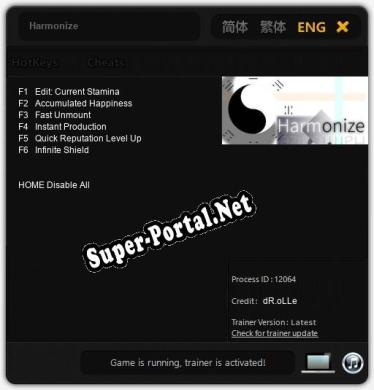 Трейнер для Harmonize [v1.0.3]