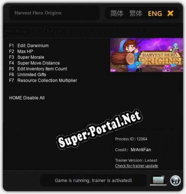 Harvest Hero Origins: Читы, Трейнер +7 [MrAntiFan]