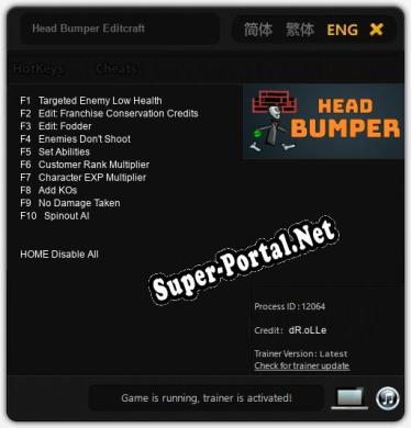 Head Bumper Editcraft: ТРЕЙНЕР И ЧИТЫ (V1.0.44)