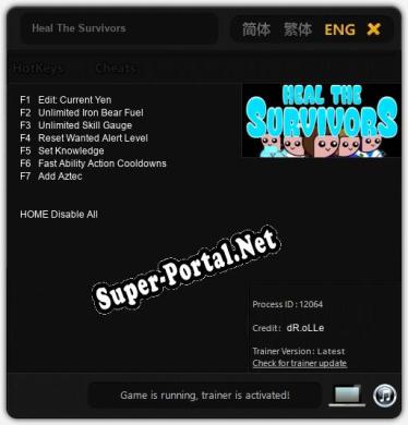 Трейнер для Heal The Survivors [v1.0.4]