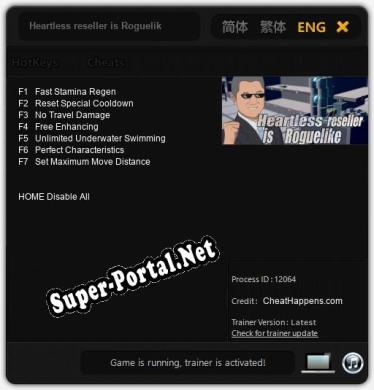 Heartless reseller is Roguelike: ТРЕЙНЕР И ЧИТЫ (V1.0.27)