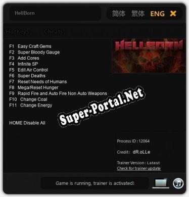 HellBorn: Трейнер +11 [v1.4]