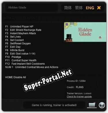 Трейнер для Hidden Glade [v1.0.3]
