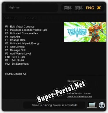 Трейнер для Highrise [v1.0.4]
