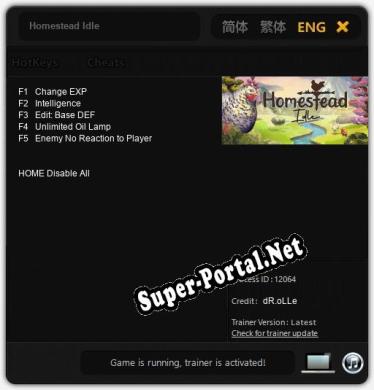 Homestead Idle: Трейнер +5 [v1.8]