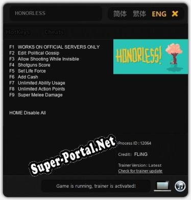 HONORLESS: ТРЕЙНЕР И ЧИТЫ (V1.0.21)