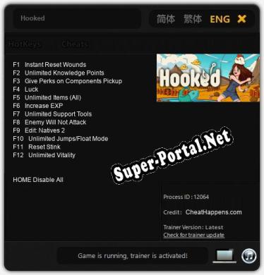 Hooked: Читы, Трейнер +12 [CheatHappens.com]