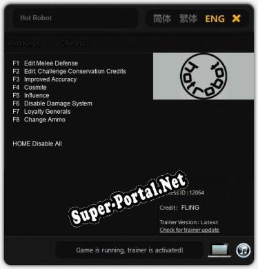 Hot Robot: ТРЕЙНЕР И ЧИТЫ (V1.0.72)