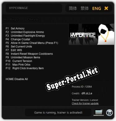 HYPERMAGE: Читы, Трейнер +12 [dR.oLLe]
