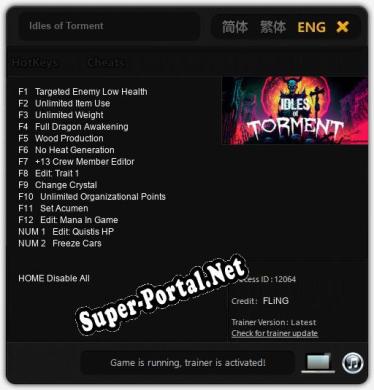 Idles of Torment: Читы, Трейнер +14 [FLiNG]
