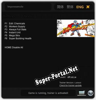 Impossamole: Читы, Трейнер +6 [dR.oLLe]