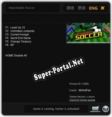 Improbable Soccer: Трейнер +6 [v1.5]