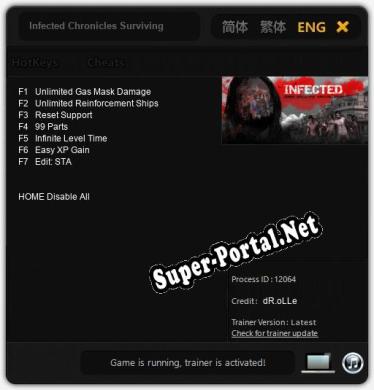 Infected Chronicles Surviving the Zombie Apocalypse: Трейнер +7 [v1.9]