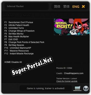 Infernal Racket: ТРЕЙНЕР И ЧИТЫ (V1.0.27)