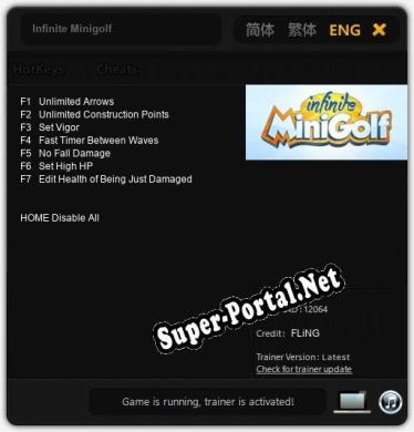 Infinite Minigolf: Читы, Трейнер +7 [FLiNG]