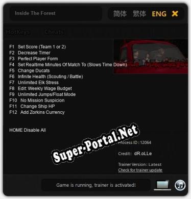 Inside The Forest: Трейнер +12 [v1.1]