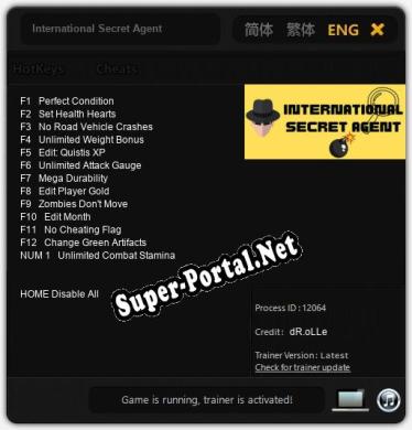 International Secret Agent: Трейнер +13 [v1.8]