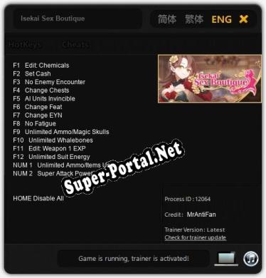 Трейнер для Isekai Sex Boutique [v1.0.6]