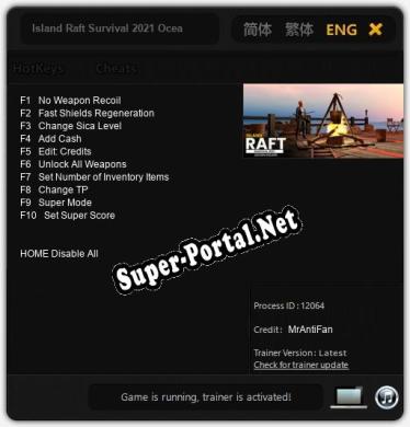 Трейнер для Island Raft Survival 2021 Ocean Escape [v1.0.1]