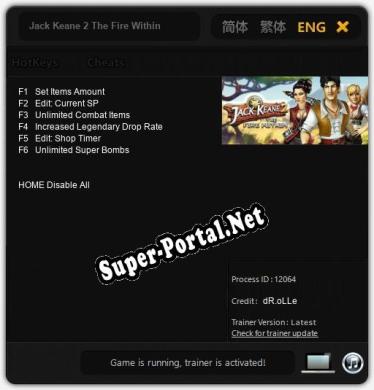 Jack Keane 2 The Fire Within: Трейнер +6 [v1.7]